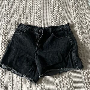 Women's Black Denim Shorts